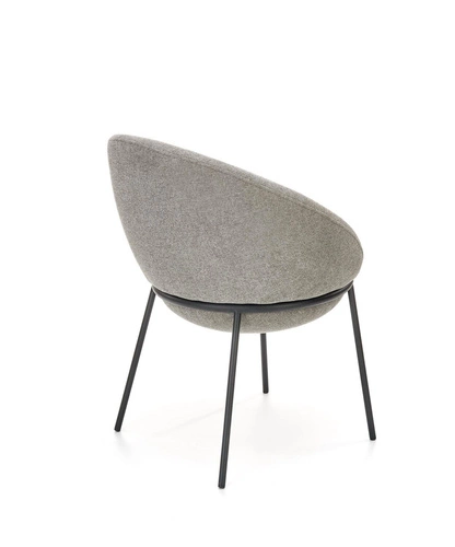 Čalouněná židle Eggy Intesi šedá s područkami do jídelny a obýváku moderní