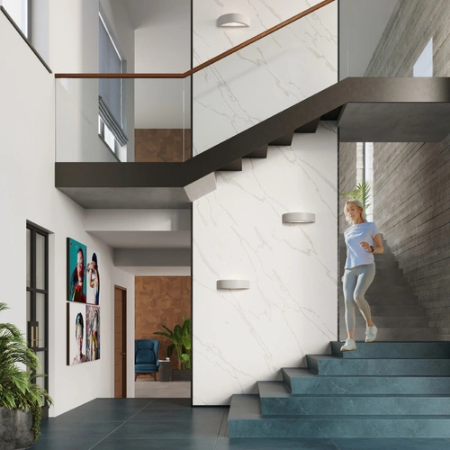 Keramická nástěnná šedá moderní lampa ATENA Sollux do obýváku, ložnice nebo nad zrcadlo