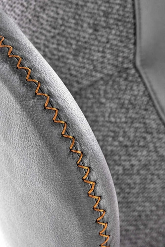 Čalouněná židle Josephin šedá do jídelny a obýváku moderní s černými nohami Intesi