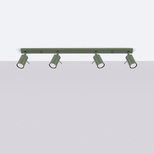 Stropní svítidlo RING 4x moderní olivově zelené do obýváku a ložnice SOLLUX