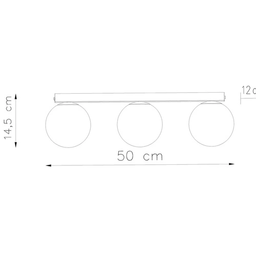 Stropní svítidlo YOLI 3 bílá moderní do obýváku a ložnice kovové 3-bodové