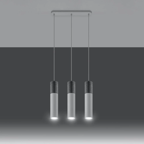 Závěsné svítidlo BORGIO 3L bílé moderní nad jídelní stůl a do kuchyně loftové SOLLUX