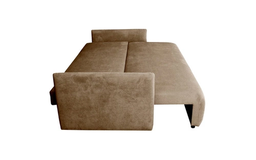 Mondel rozkládací třímístná pohovka z manšestru béžová s úložným prostorem a funkcí spaní do obýváku