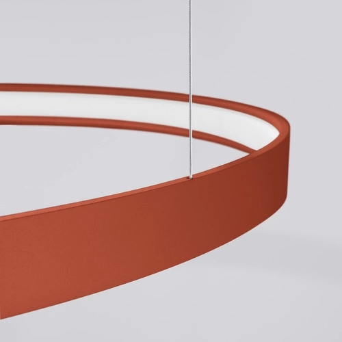 Moderní červený LED lustr RIO 3, nastavitelný nad stůl, do obývacího pokoje nebo kuchyně, 110 cm