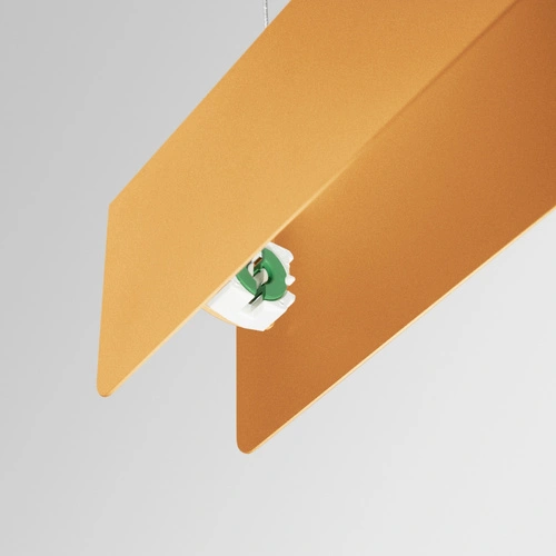 Moderní zlaté závěsné svítidlo SPARK do obýváku a nad jídelní stůl, výškově nastavitelné