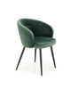 Zelená sametová jídelní židle s područkami Claude moderní čalouněná