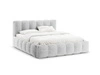 Čalouněná postel Lupine 200x200 šedá s úložným prostorem moderní glamour do ložnice