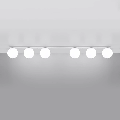 Moderní stropní svítidlo YOLI 6 bílé kovové do obýváku a jídelny SOLLUX LIGHTING