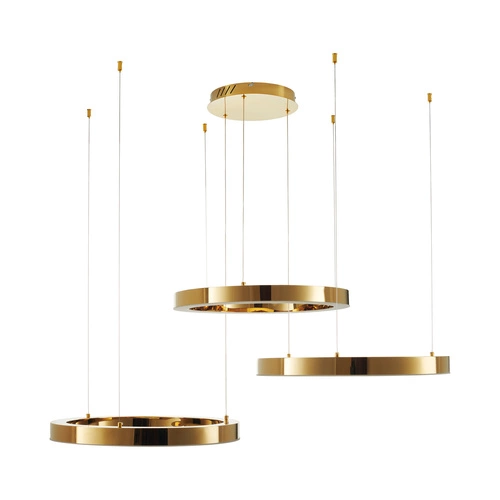 Stropní LED svítidlo CIRCLE 3 kruhy zlaté nastavitelné moderní do obýváku Step into Design
