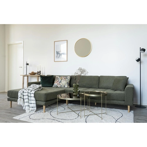 Kulaté zrcadlo 60 cm Madrid ve zlatém rámu do obýváku a ložnice House Nordic