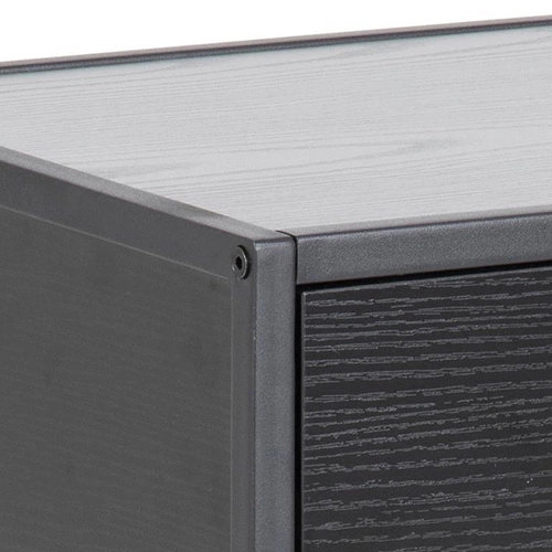 Černý noční stolek se zásuvkou 42 cm Seaford Actona – moderní industriální styl