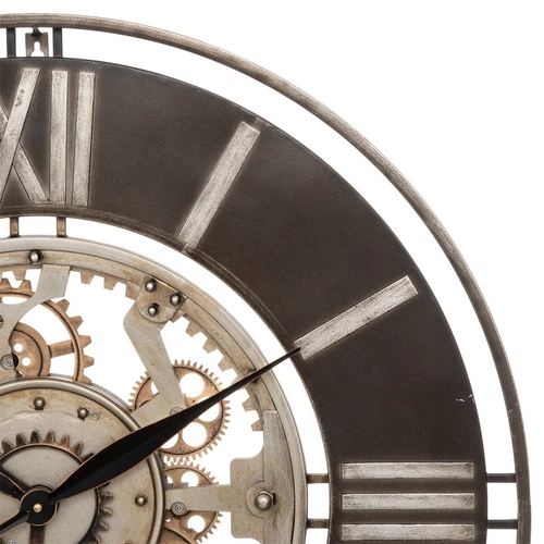 Nástěnné hodiny Soul 70 cm hnědé tichý mechanismus loftový do obýváku Atmosphera