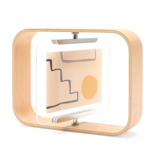 Dřevěný oboustranný fotorámeček 10x15 Bellwood přírodní stojací Umbra skandinávský