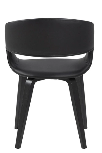 Čalouněná jídelní židle Supernova Intesi černá, moderní s područkami, snadno čistitelná