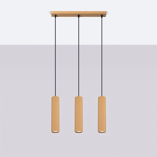 Závěsné svítidlo KARBON 3 zdroje zlaté moderní do obýváku nastavitelná výška