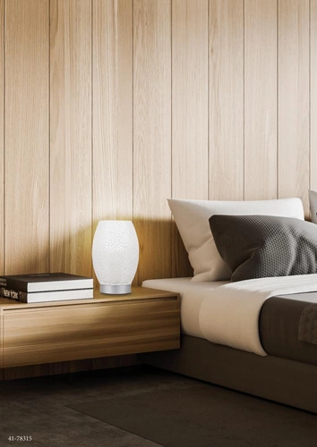 Venus moderní bílá kovová stolní lampa do ložnice dekorativní CANDELLUX LIGHTING