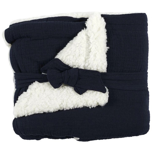 Bavlněná dětská deka Intesi modrá 100x70 cm měkká do postýlky