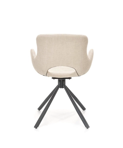 Čalouněná jídelní židle Louna béžová s područkami moderní do jídelny a obýváku Intesi