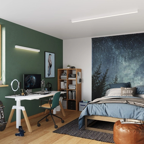 LED stropní svítidlo Pinne 150 cm bílé moderní do obýváku kuchyně a chodby Thoro