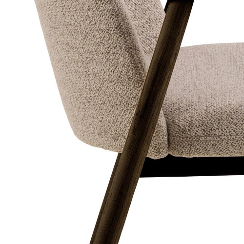 Skandinávská jídelní židle Leo čalouněná s područkami béžová dub Actona