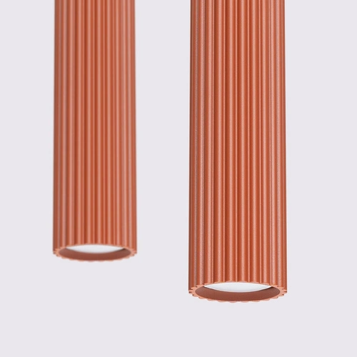 Závěsné svítidlo do obýváku Karbon 2 červené nastavitelné moderní hliník SOLLUX