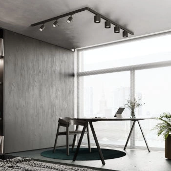 Stropní svítidlo, 7 bodů, 3fázový kolejnicový systém, ORBIS/RING