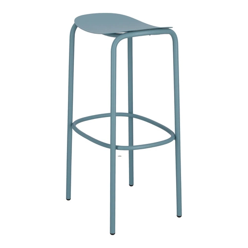 Kovová barová židle Trick 75 cm modrá moderní do kuchyně a na ostrůvek SCAB Design
