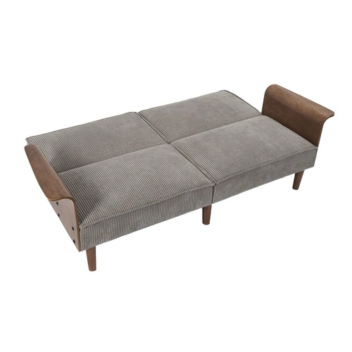 Rozkládací pohovka Scott šedá manšestrová 3místná s polohovatelným opěradlem do obýváku Intesi