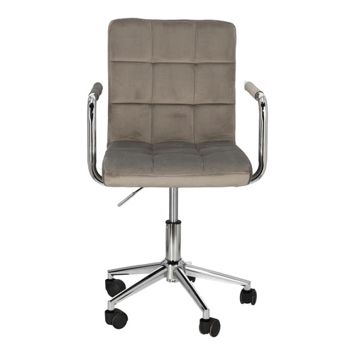 Ergonomická kancelářská židle Cosmo Arm, šedý samet, otočná s područkami