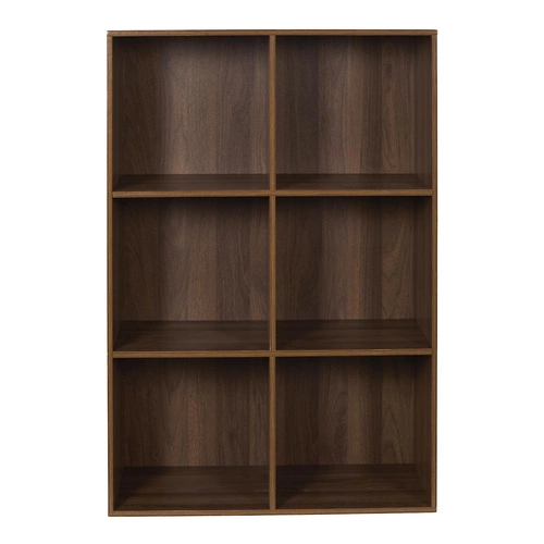 Klasická otevřená knihovna do obýváku Tiffany ořech tmavý 4 police 66,6 cm