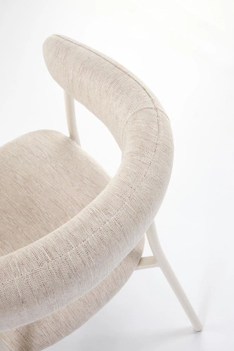 Čalouněná jídelní židle Senia Intesi béžová s područkami moderní skandinávský styl