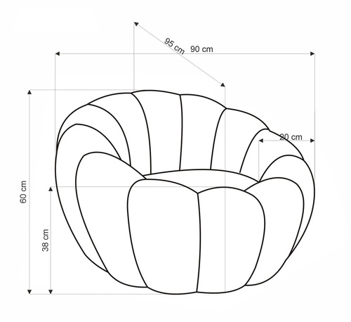 Krémové křeslo Zitra