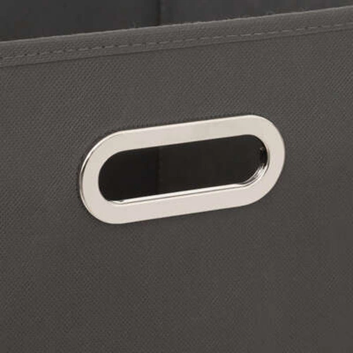 Textilní úložný box do regálu 31x31 cm šedý s kovovým úchytem 5five simply smart