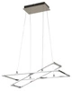 Kseros 60x30 35W LED závěsná lampa stříbrná šedá 4000K