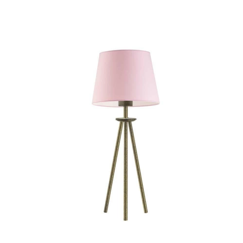 Stolní lampa Bergen světle růžová/zlatá