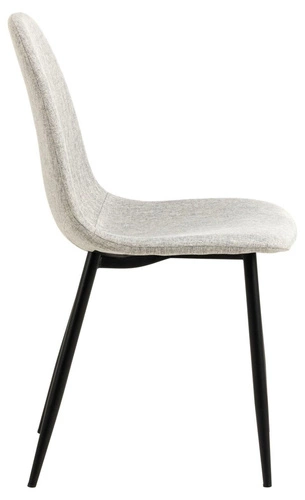 Čalouněná židle Celia šedá do jídelny a kuchyně skandinávský styl na černých nohách Actona
