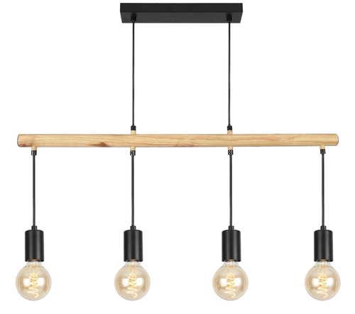Izzy 4x60W E27 černá závěsná lampa