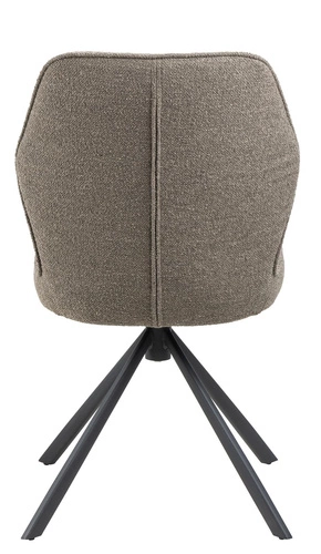 Aura Actona otočná čalouněná židle šedá moderní do jídelny a obývacího pokoje na černých nohách