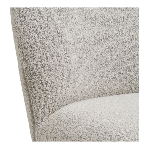 Židle Lana otočná bouclé písková do jídelny a obýváku moderní