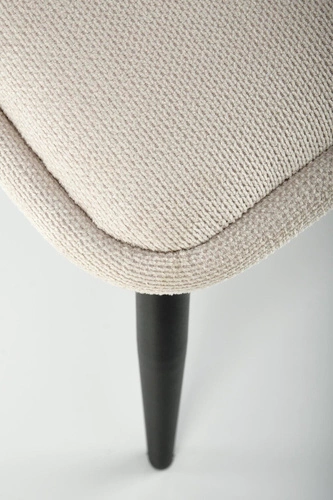 Čalouněná židle Odile béžová do jídelny a obýváku moderní na černých nohách Intesi