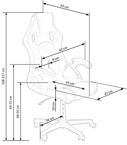 Ergonomická kancelářská židle Kelber moderní černo-šedá otočná s nastavením Intesi