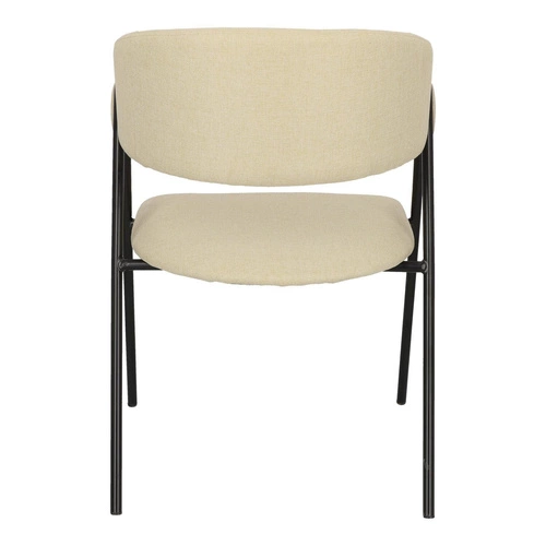 Čalouněná jídelní židle Larisa béžová s područkami v loftovém stylu