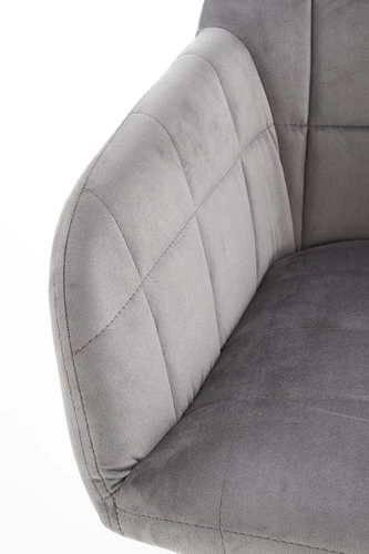 Jídelní židle Minnesota čalouněná sametem šedá s područkami Intesi