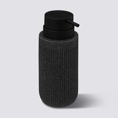 Dávkovač mýdla Onyx antracitový elegantní koupelnový zásobník z plastu 5five