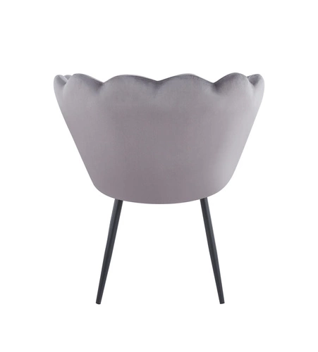 Židle shell Fiona VIC šedá/černá nohy