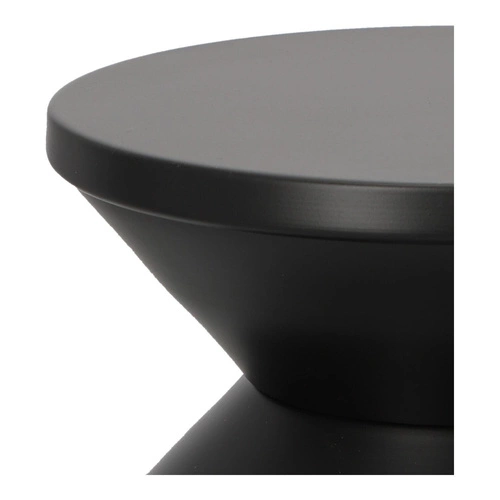 Kulatý černý kovový konferenční stolek Sohan moderní loftový do obýváku 36 cm