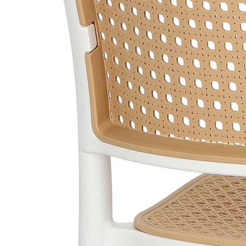 Jídelní židle Antonio bílá plastová stohovatelná, thonet styl, snadné čištění Intesi