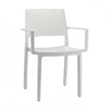 Zahradní židle Kate SCAB Design bílá z plastu stohovatelná s područkami snadné čištění