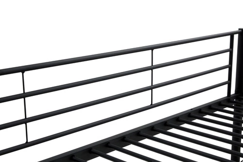 Moderní černá kovová patrová postel 90x200 do dětského pokoje s možností rozdělení