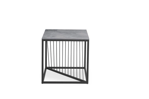Konferenční stolek čtvercový Infinity S 55x55 cm šedý mramor moderní loftový do obýváku Intesi